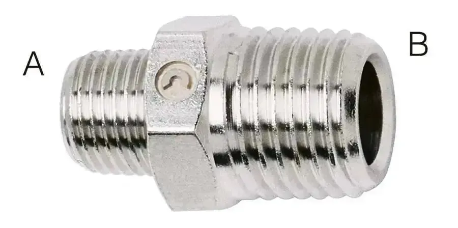 1/2" X 3/4" BSPT MALE REDUCER CAMOZZI 2510-1/2-3/4 BRASS